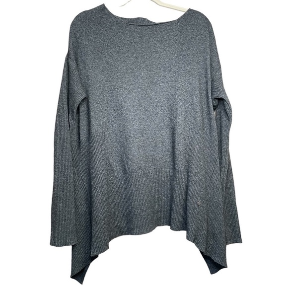 Nolita gray pullover sweater ribbed high low wool cashmere blend small - Picture 1 of 9